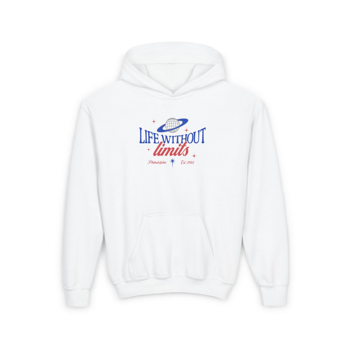 House of Virtue's "Life Without Limits" in YOUTH Heavy Blend Hooded Sweatshirt