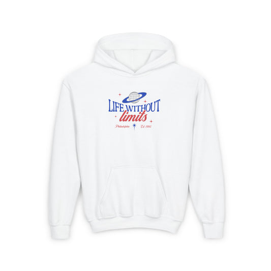 House of Virtue's "Life Without Limits" in YOUTH Heavy Blend Hooded Sweatshirt